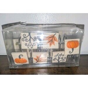 Pumpkin Fall 12 Pv Shower Curtain Ring Set Orange Black White Fall Decor